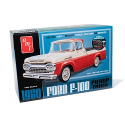 Model Plastikowy - Samochód 1:25 1960 Ford F-100 Pickup with Trailer Car - AMT1407